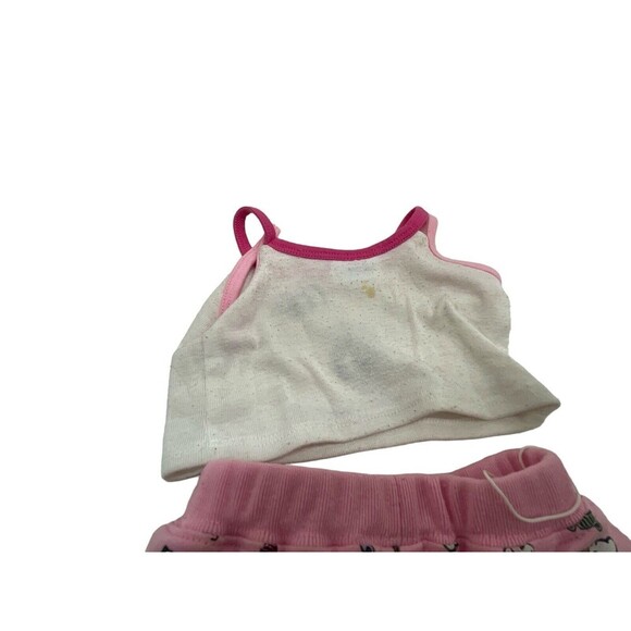 Build A Bear Hello Kitty Pajamas PJs Sanrio Cupcake Clothes Outfit Set Pnk & Wht - Picture 6 of 15